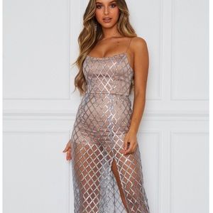 White Fox Maxi Dress Romper